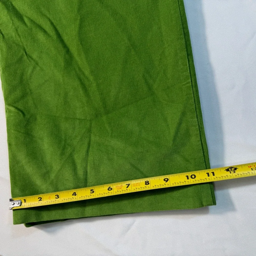 Lands' End Bright Green Corduroy Wide-Leg Trousers - Picture 8 of 9